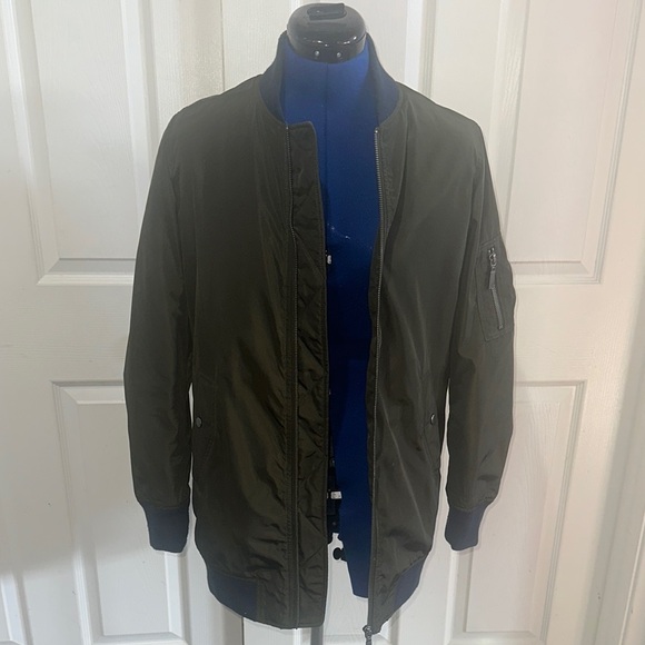 Women Olive Bomber Jacket - Picture 8 of 8